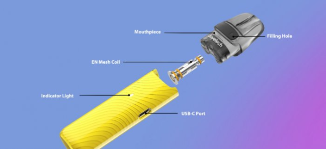 Joyetech EVIO Gleam Pod elektronická cigareta 900mAh Lemon Yellow 1ks