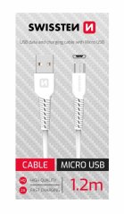DATOVÝ KABEL SWISSTEN USB/MICRO USB BÍLÝ 1,2M  (SAMOPRODAVAČ)