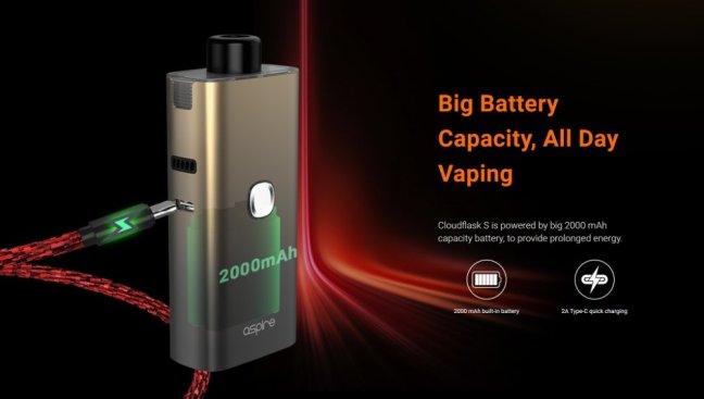Aspire Cloudflask S - Pod Kit (Black)