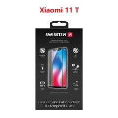 SKLO SWISSTEN ULTRA DURABLE 3D FULL GLUE GLASS PRO XIAOMI 11 T ČERNÉ