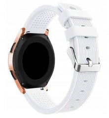 Výměnný pásek silikonový Samsung Galaxy Watch R810 42mm Bílý