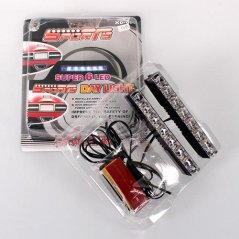 XD-009 denní svícení LED - bílé - 6LED 12V