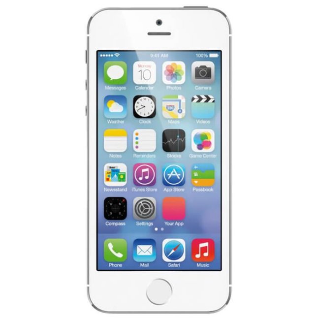 Apple iPhone 5S 64GB Silver CZ Refurbished vystavený - oděrky pravý rámeček, vrypy horní rám u LCD