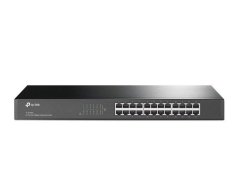 TP-LINK TL-SF1024 24-Port 10/100M Switch, 24 10/100M RJ45 Ports, 1U 19-inch Rack-mountable Steel Case