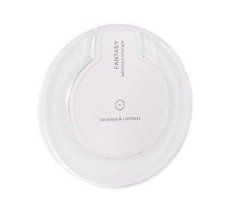 Wireless Inuction Charger QI universal - LED , White (min. 2A)