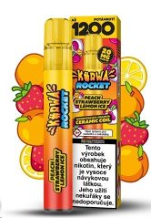 Kurwa Rocket - Jednorázová e-cigareta- 20mg - Peach Strawberry Lemon Ice