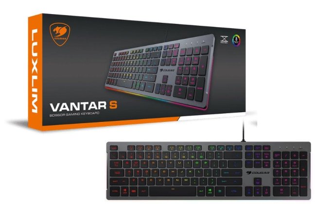 COUGAR herní klávesnice VANTAR S RGB Black, Ultra Slim Thickness, Anti-Ghosting