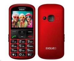 EVOLVEO EasyPhone XS, mobilní telefon pro seniory, červený