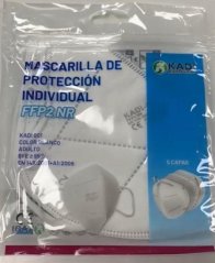 Respirátor KADI 001 - třída ochrany FFP 2 - bílý - 1 ks / balení po expiraci