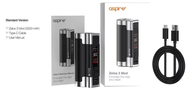 Aspire Zelos 3 - Full Grip Kit - GunMetal