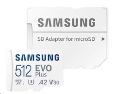 Samsung paměťová karta 512GB EVO Plus micro SDXC + SD adaptér