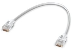 Ubiquiti UniFi Etherlighting Patch Cable 0,15m (UACC-Cable-Patch-EL-0.15M-W) - 0,15m, Cat.6, 2.5Gbps, bílý