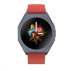 CANYON smart hodinky Otto SW-86, 1,3" LTPS,  SpO2, HR, krevní tlak, 25 multi-sport, red