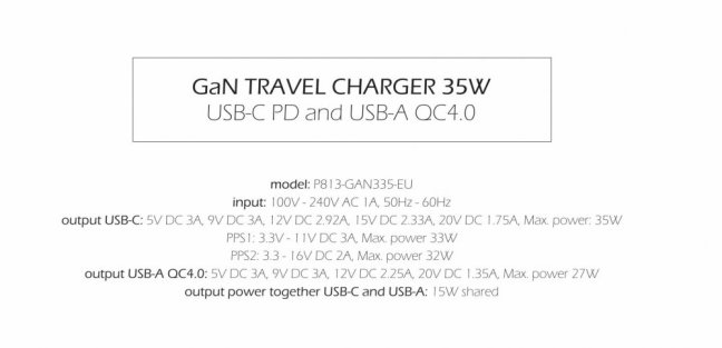 SWISSTEN SÍŤOVÝ ADAPTÉR GaN 1x USB-C 35W PD + 1x USB-A 27W QC ČERNÝ