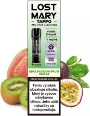 LOST MARY TAPPO PODS CARTRIDGE 1 PACK KIWI PASSION FRUIT GUAVA 17MG