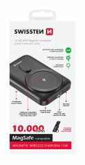 SWISSTEN POWER BANK ALL-IN-ONE PRO S VÝMĚNNÝMI VIDLICEMI (USA, EU, UK) 10000 mAh 20W ČERNÁ