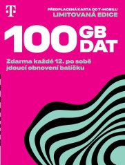 PŘEDPLACENÁ T-MOBILE SIM KARTA 100 GB DAT
