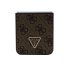Guess 4G PU Leather Triangle Zadní Kryt pro Samsung Galaxy Z Flip 5 Brown