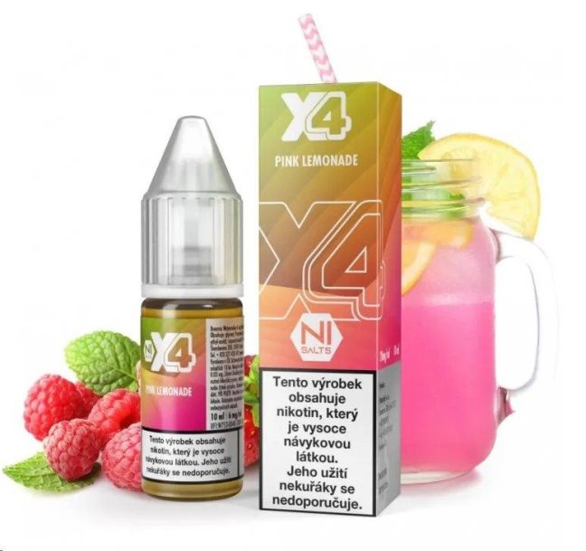X4 Bar Juice Salt - E-liquid - Pink Lemonade (Růžová limonáda) - 10mg