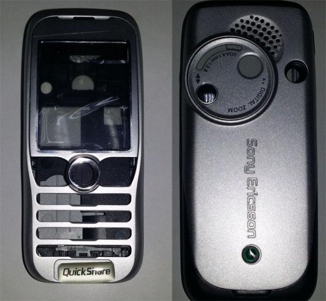 Sony Ericsson K500 celokryt bez klávesnice černo-stříbrný