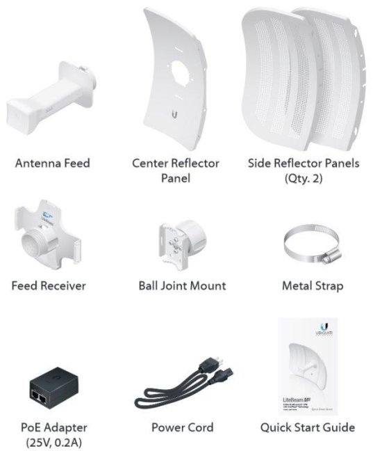 Ubiquiti Parabola LiteBeam LBE-M5-23 AirMax, 1x1 MIMO 5 GHz, 23 dBi