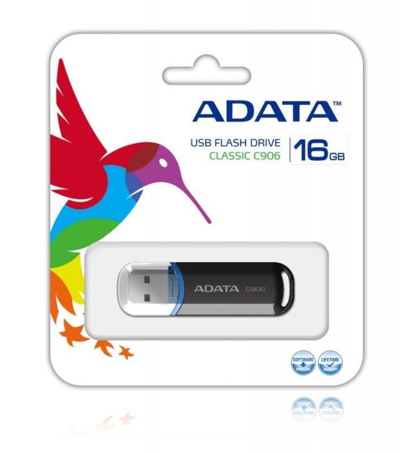 ADATA flash disk 16GB C906 USB 2.0 černý