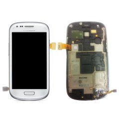 Samsung i8190 Galaxy S3 mini LCD,  dotyková deska a přední kryt bílý