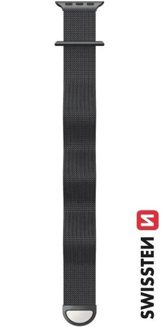SWISSTEN ŘEMÍNEK PRO APPLE WATCH MILÁNSKÝ TAH 42 / 44 / 45 / 49 mm ČERNÝ