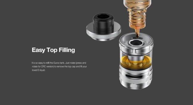 Aspire Guroo - Clearomizer - 5ml (Gunmetal)