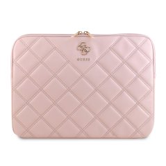 Guess PU Quilted 4G Metal Logo Obal na Notebook 13/14" Pink