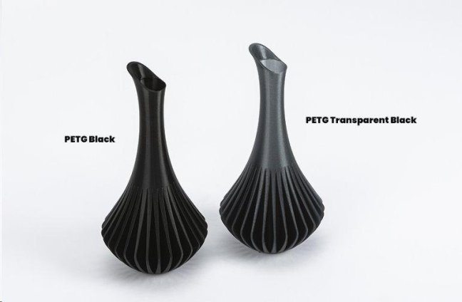 Filament PM tisková struna/filament 1,75 PETG transparentní černá, 1 kg