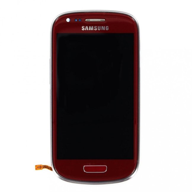 LCD display + Dotyk + Přední kryt Samsung i8190 Galaxy S3mini Red
