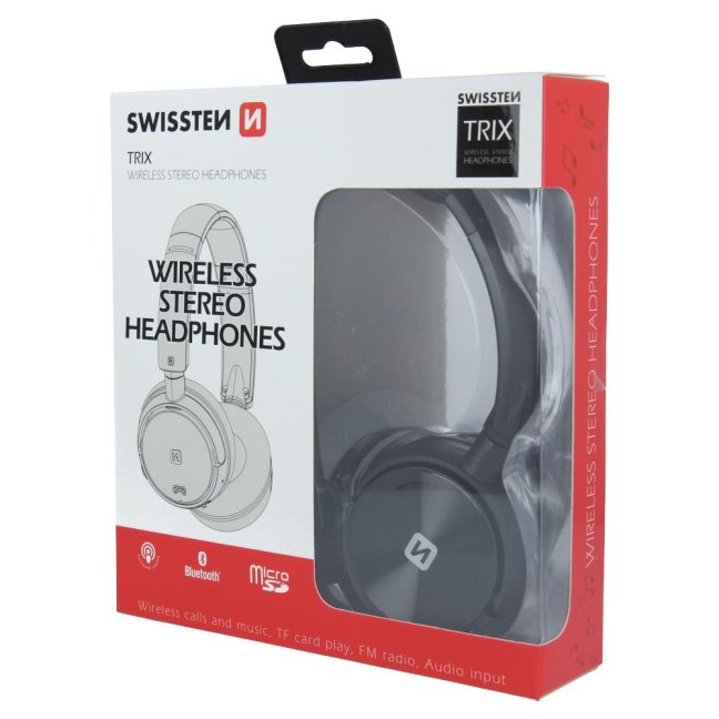 BLUETOOTH STEREO SLUCHÁTKA SWISSTEN TRIX ČERNÁ