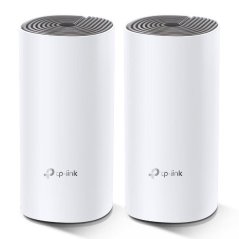 TP-LINK Deco E4(2-Pack) AC1200 Whole-Home Mesh Wi-Fi System, Qualcomm CPU, 867Mbps at 5GHz+300Mbps at 2.4GHz, 2 10/100M