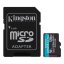 Kingston paměťová karta 128GB microSDXC Canvas Go Plus 170R A2 U3 V30 Card + ADP