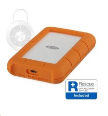 LaCie HDD Externí Rugged Secure 2.5" 2TB - USB-C, Oranžová