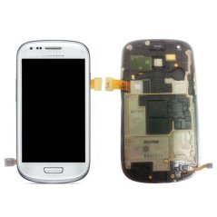 Samsung i8190 Galaxy S3 mini LCD, dotyková deska a přední kryt bílý