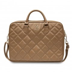 Guess PU Quilted 4G Metal Logo Taška na Notebook 15/16" Brown