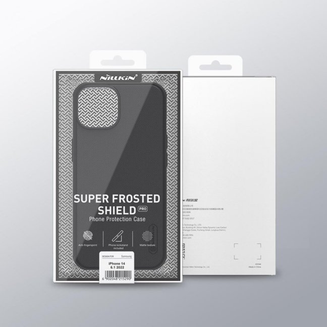 Nillkin Super Frosted PRO Zadní Kryt pro Apple iPhone 13/14 Black (Without Logo Cutout)