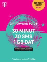 PŘEDPLACENÁ T-MOBILE TWIST SIM KARTA - 150,- Kč - ZDARMA 30 MINUT, 30 SMS A 1 GB DAT, 100,- kredit