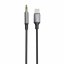 AUDIO ADAPTÉR SWISSTEN TEXTILE LIGHTNING (samec) / 3,5 mm JACK (samec) 1,5 M ČERNÝ (nahrazuje 73501213)