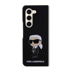 Karl Lagerfeld Liquid Silicone Ikonik NFT Zadní Kryt pro Samsung Galaxy Z Fold 5 Black