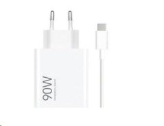 Xiaomi MDY-15-EK USB-A 90W Cestovní Nabíječka + USB-C 6A Datový Kabel White