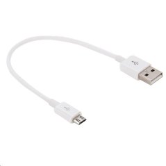 Datový kabel micro USB 0,2m bílý/white