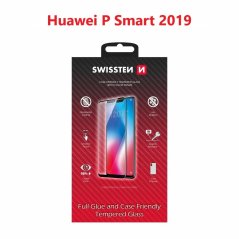 SKLO SWISSTEN FULL GLUE, COLOR FRAME, CASE FRIENDLY PRO HUAWEI P SMART 2019/HONOR 10 LITE ČERNÉ