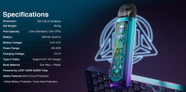 Lost Vape Ursa Nano 2 - Pod Kit - Holo Black