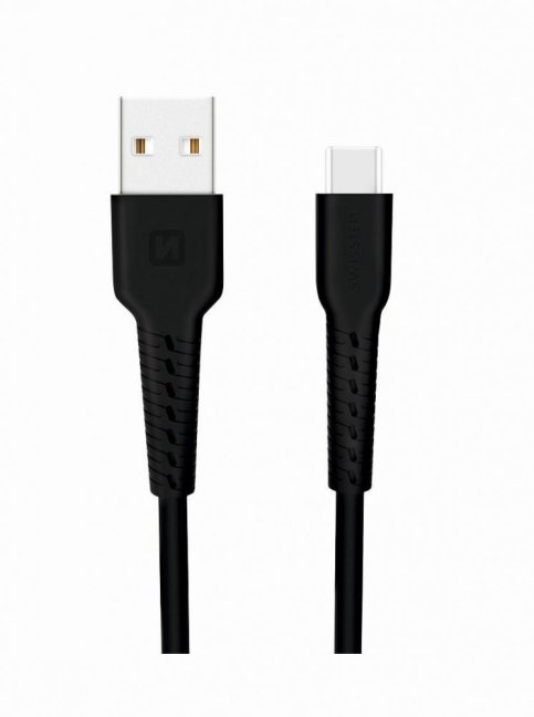 DATOVÝ KABEL SWISSTEN USB / USB-C 1,0 M ČERNÝ