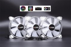 1stCOOL KIT AURA EVO CRYSTAL ARGB 3x CRYSTAL White 120mm ventilátor + ARGB Nano radič