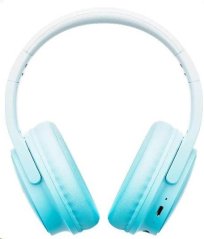 CANYON bezdrátová sluchátka OnRiff 4, BT 5.3, USB-C, baterie 500 mAh, mic., 40mm měniče, modré