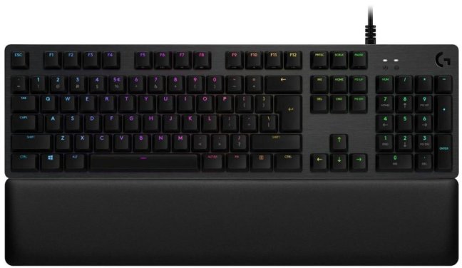 Logitech G513 CARBON LIGHTSYNC RGB Mechanical Gaming Keyboard, GX Brown-CARBON-US INT'L-USB-INTNL-TACTILE